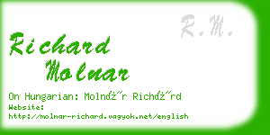 richard molnar business card